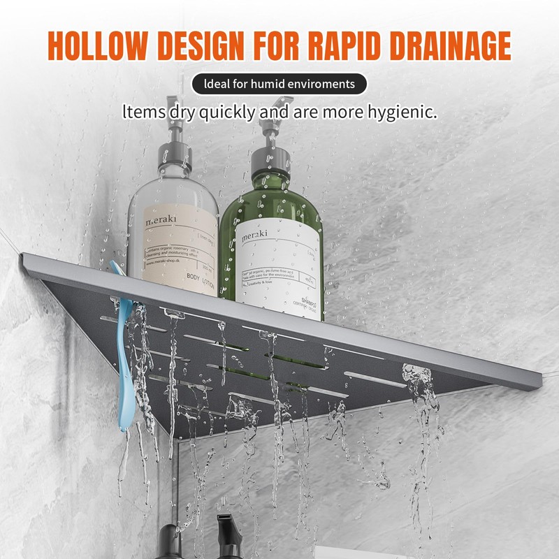 HBXS Corner Shower Shelf 2-Pack, 10" Shower Organizer Shelves Rustproof
