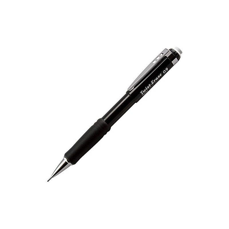 Pentel QE519A Twist-Erase III Mechanical Pencil, 0.90 mm, Black Barrel
