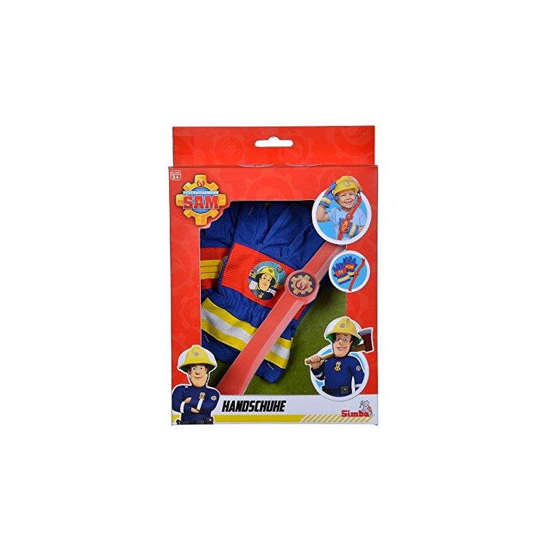 Simba 109252475 Fireman Sam Fire Brigade Gloves, Textile, 20 x