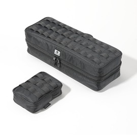 CAMPINGMOON Tactical Admin Molle Pouch Military Camping Tool Bag Storage Case for Peg Hammer Lantern Black BK-40