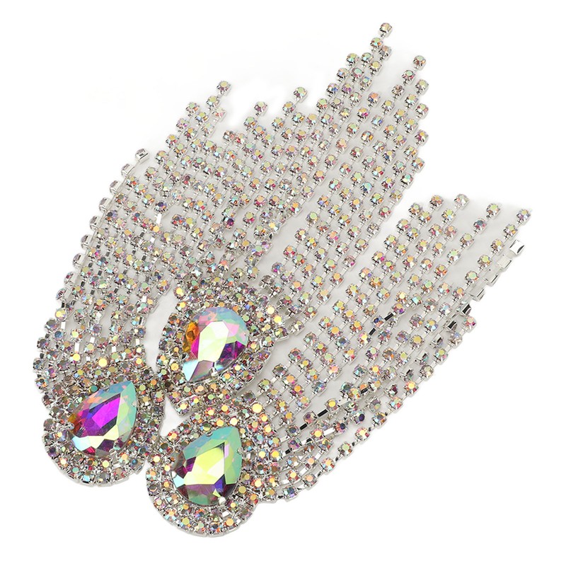 Rhinestone Tassel Shoulder Epaulet Decorative Shoulder Board Badge DIY Exquisite
