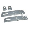QCAA Double Hinge hasp and Fixed Staple, Zinc Plated, 4-1/2",