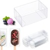 TopHomer Pack of 50 Transparent Ice Boxes, PET Ice Boxes,