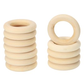 PATIKIL 30 mm/1.2 Inch Wooden Rings for Crafting, 60 Pcs Natural Wood Rings Unfinished Macrame Rings Circle Without Paint for Crafts Pendant Connectors Crochet Jewelry Making