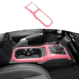 RT-TCZ for Jeep JL Gear Shift Cup Holder Panel Trim Cover for Jeep Wrangler JL JLU 2018 up for Gladiator JT 2020 up Pink Interior Accessories