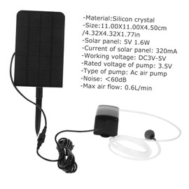 Kisangel Fountain Pump 5v 1.6w Aquarium Oxygenation Submersible Air Pump Easy to Install