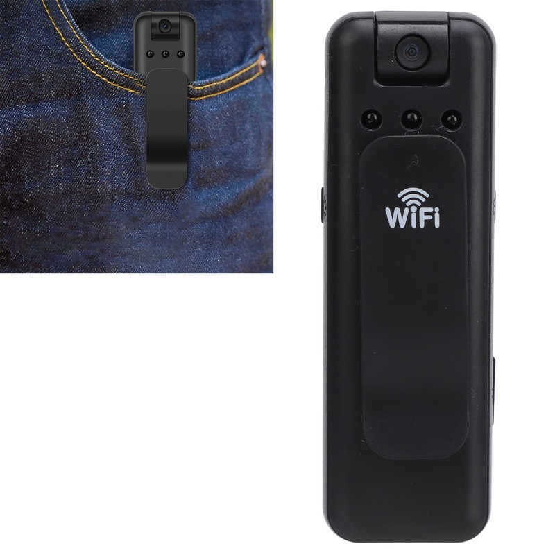Clip Camera 1080P 155° Large Wide Angle 180° Rotating WiFi