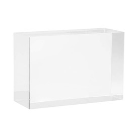 Elitnus Clear Solid Acrylic Block - 6" x 4" x 2.36" All Diamond Polished Rectangle Clear Acrylic Cube for Display - Plexiglass Lucite Jewellery Block