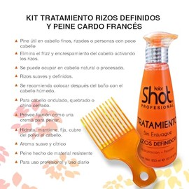 Kit Tratamiento Profesional Rizos Definidos Kolor Shot 2 Piezas 300 ml c/u, Fijador y Activador de Rizos Sin Enjuague Curly Girl, Hidrata y Nutre el C