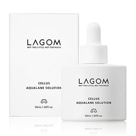 LAGOM Cellus Aqualane Solution Vegetable Squalane Essence Serum Natural Vegan Morning Face Texture Firmer Aquatide Tocopherol Enhancing Formula Sensitive Oily Dry Wrinkle Aging Skin 50ml 1.69oz