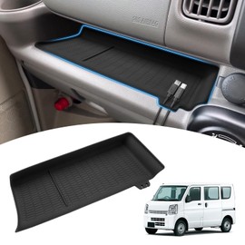 Mozan Suzuki Every DA17V DA17W Passenger Seat Open Tray Mat, Every Evan, Instrument Panel Tray Mat, Rubber Mat, Rubber Tray, Anti-Slip, Pocket Mat, Scratch-Resistant, Shock Absorption, Cable Fixing,