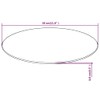 vidaXL Tempered Glass Table Top, 11.8" Diameter & 0.3" Thick,
