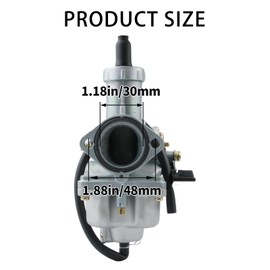 KELKONG 30mm PZ30 Manual Carburetor with Carburetor Fuel Line 250cc VM26 for ATV Scooter Moped Engine