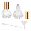 OKKRMGZ 2PCS Anointing Oil Bottles Mini Clear Glass Roller Bottle