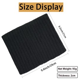 lifwimner Snoods for Men Women Winter Neck Warmer Scarf Thermal Fleece Double Layer Windproof Ski Mask for Cold Weather Birthday Gifts (Solid Black)