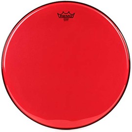 Remo Emperor Colortone Red Drumhead - 18 inch (2-pack) Bundle