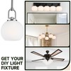 Handblown Frosted Glass Globe Lamp Shade – 1.65" Fitter Opening