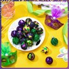 Lenwen 24 Pcs Mardi Gras Ball Ornaments for Tree Mardi