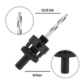 FOYWOTI Hex Shank,Hole Saw HSS with Arbor Bi-Metal & Heavy Duty Hole Saw Cutter for Wood Corn Hole Boards Plastic Drywall (2-5/32"(55mm))