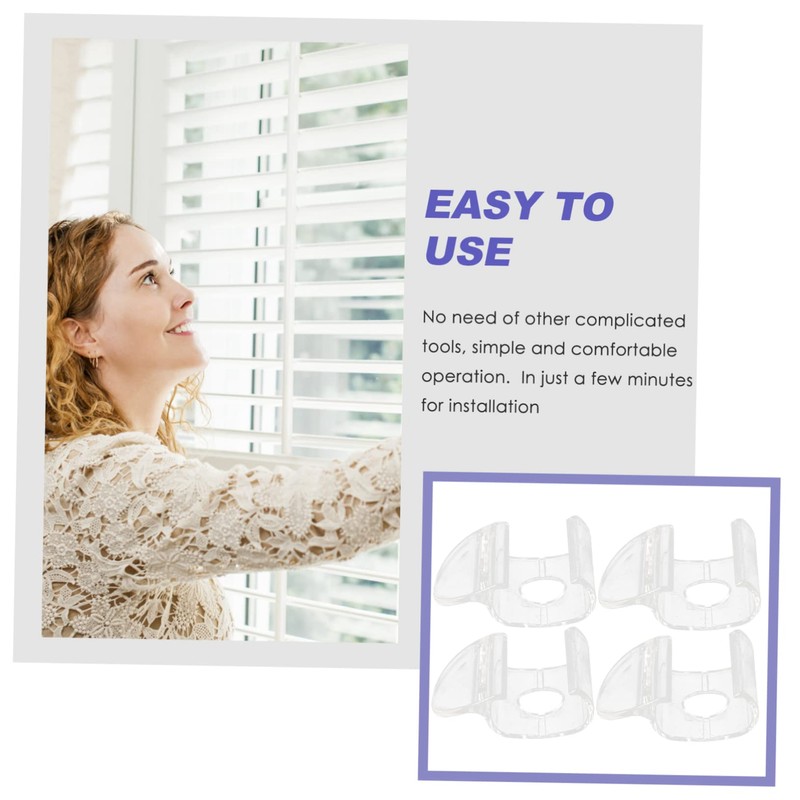 Operitacx 4pcs Cordless Shade Handles for Roller Blinds No Drill