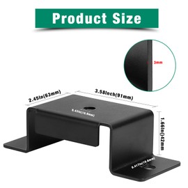 YVHFWOY 8Pcs Trailer Stake Pocket Bracket for 2'' x 4'' Lumber,Utility Trailer Pocket for Trailers & Trucks, Heavy Duty Q235B Steel Powder-Coated, Included mounting Bolts and Nuts…