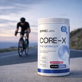 Epic Labs Core-X Pre Entreno Clínico con Cafeína Natural, L-Citrulina 7000 mg, Rhodiola Rosea y Electrolitos – Energía, Enfoque y Bombeo para Entrenam