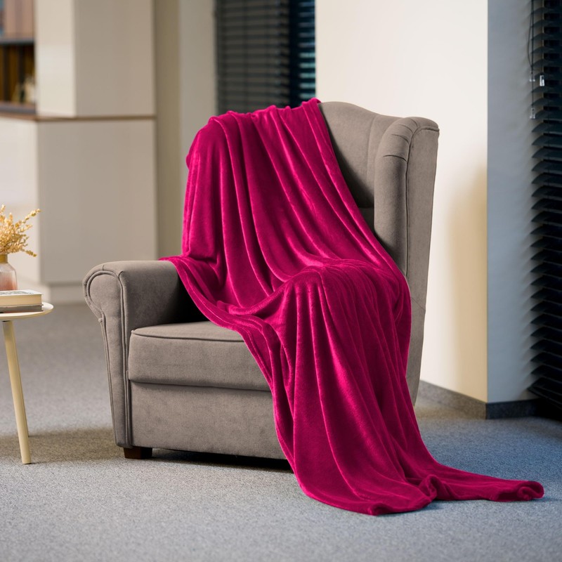 Teesa Amarant TSA8901-4 Fleece Blanket 150 x 200 cm