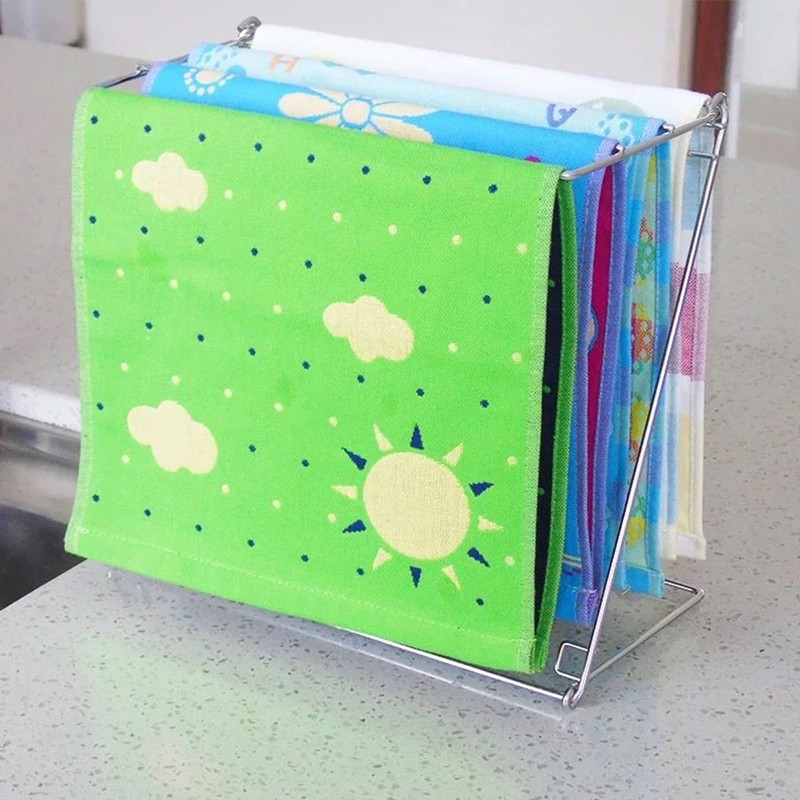 NOELAMOUR Dish Towel Stand, Stainless Steel, Tabletop, Dish Towel Hanger,