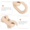 CAXUSD Hand Carved Wood Chain Link Decor Outdoor Decor Neutral