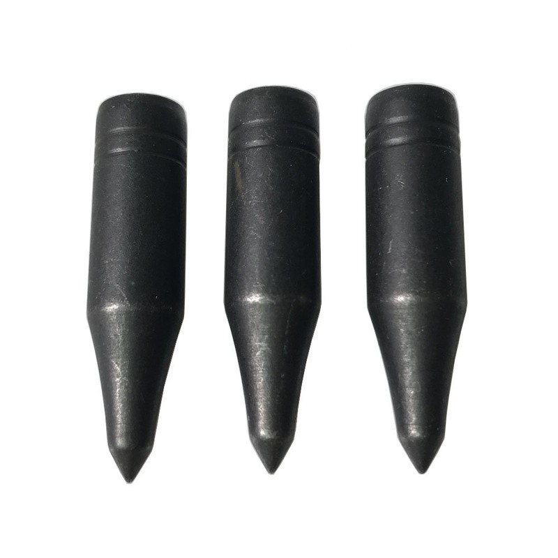 24pcs 8mm Archery Hunting Tips Arrows Broadheads Target Point Arrowheads(Black)