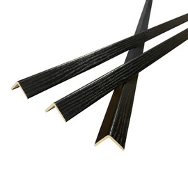 Wall Corner Protector 6PCS 45" Corner Molding Trim Black Wood Grain Corner Trim Decorative Strips for Door and Window Frames Mirror Edges Ceramic Tiles, and Wooden Wall Edges.