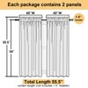 Lecloud Short Sheer Curtains 54 Inches Length 2 Panels, Light