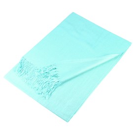 Pashmina Wedding Large Soft Plain Shawl/Wrap/Scarf for Women (Turquoise)