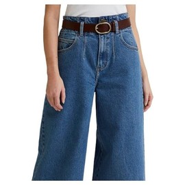 Lee Women's Wide Leather Belt, black