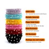 Eoonfirst Rainbow Mini Polka Dots Cupcake Liners 300 Pcs, No