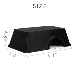 CRITTZOO Snake Hide, Leopard Gecko Tank Accessories for Reptile Ball Python Crested Gecko Lizard Bearded Dragon - BlackHideS