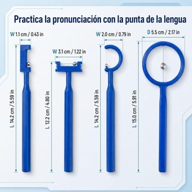 4Pzs Herramienta de Ejercicio con Punta de Lengua Herramienta de Entrenamiento de Músculosorale, Kit I-T-C-O Shape, Pronunciación Correcta, Mejora de Habilidades Lingüísticas