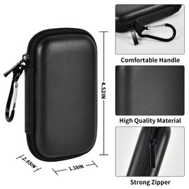 Case for SanDisk 1TB 2TB 500GB Extreme Portable SSD, Fits SanDisk PRO External Solid State Drive, Hard Drive Storage Holder for SDSSDE61/SDSSDE60/SDSSDE81 (Box Only) (Full Black)