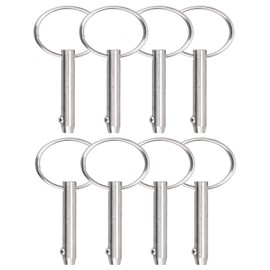 8 PCS Quick Release Pins Bimini Top Pins, Diameter 1/4"(6.3 mm), Overall Length 2.56"(65 mm), Usable Length 2 "（51 mm, Marine 316 Stainless Steel