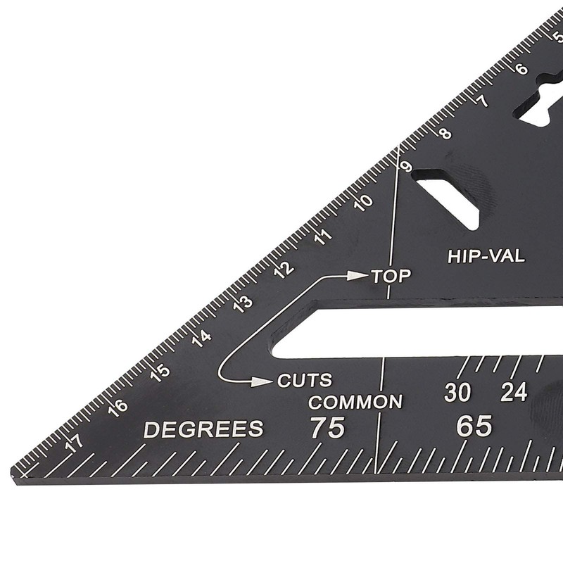 12 Inch Aluminium Alloy Triangle Protractor, Oxidation Roof Triangle Angle
