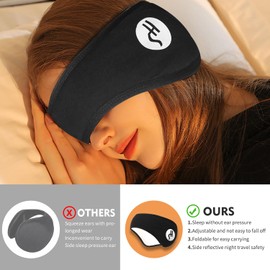 Ciyuhome Fleece Ear Muffs for Men & Women, Reflective Warmers Earmuffs Foldable Adjustable Ear Covers Winter Windproof Plush Headband of Outdoor Sports Running Cycling