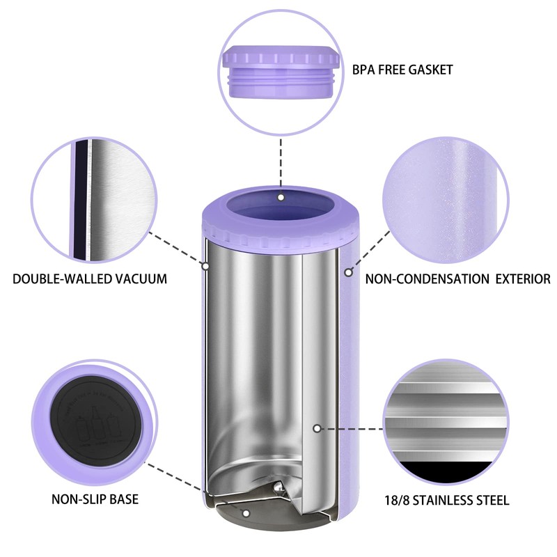 3 in 1 Slim Can Cooler for 12 OZ Skinny