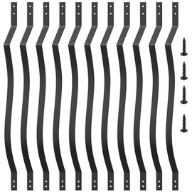 Akenow 26 Pack - 32.25 x1 Deck Balusters, Metal Deck Spindles with Screws, Iron Balusters for Deck Railing, Heavy Duty Staircase Balusters, Porch Railing, Wave Arc Baluster for Wood Composite Deck