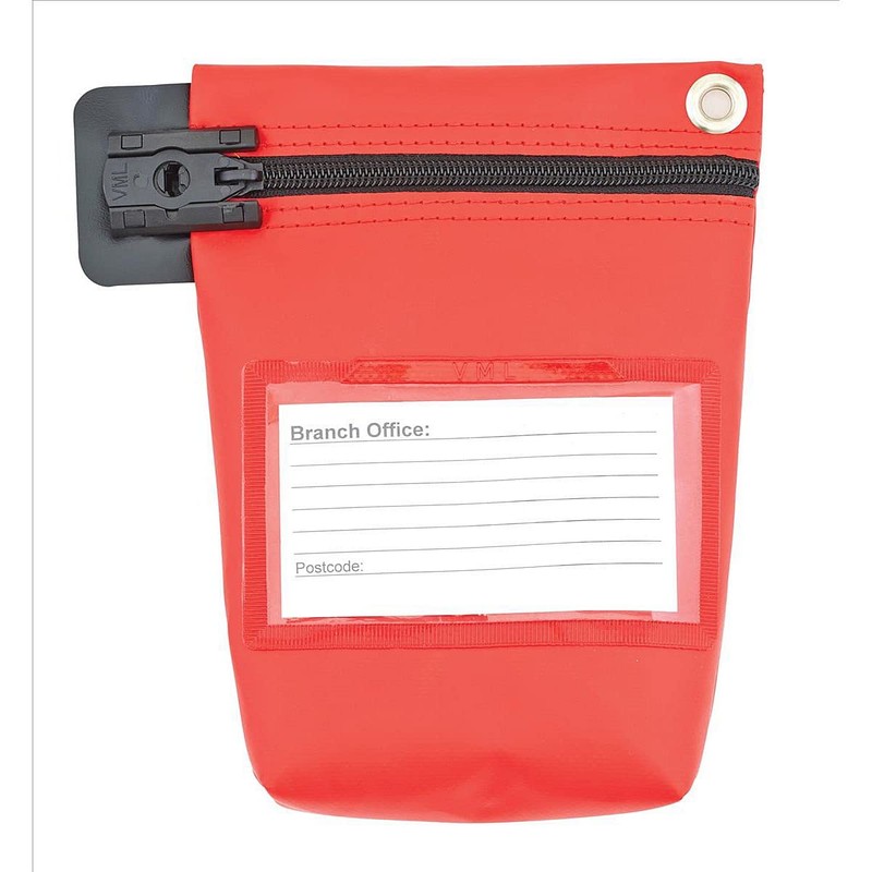 GOSECURE VAL06772 Cash Bag with Window - Red