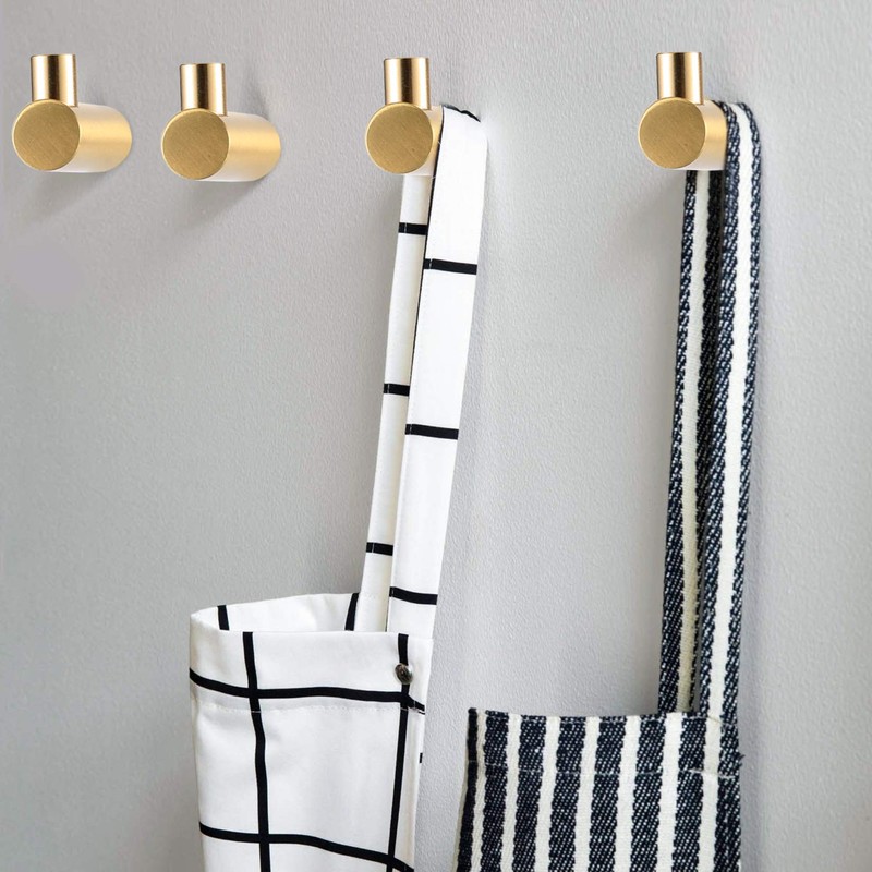 Wall Mounted Gold Clothes Hooks, Brass Coat Hooks, Decorative Wall