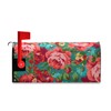 Kcldeci Red Green Rose Magnetic Mailbox Cover Mailbox Cover Magnetic