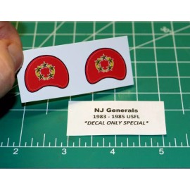 1983-1985 New Jersey Generals USFL Football Gumball Helmets *DIECUT DECALS ONLY*