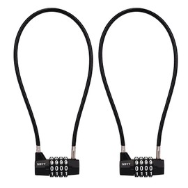 NBYT Cable Locks with Combination Gate Locks for Metal Fence for Shed Locks for Gates Outdoor Fence Metal Gate Lock Long Combination Lock Cabinet Lock Refrigerator Lock Dumpster Lock Cabinet Padlock.