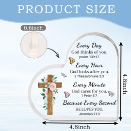 Christian Gifts for Women - Inspirational Gifts Religious Gifts Acrylic Desk Decor with Bible Verse Prayers Spiritual Gifts for Women Men Friends Mom Sister Faith Gifts Birthday Gifts