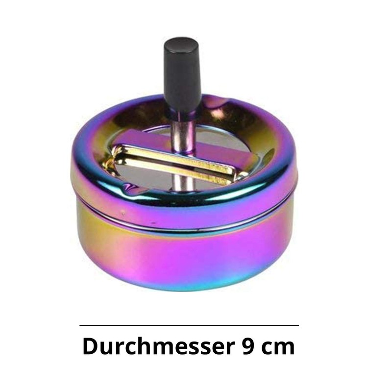 HA Rotary Ashtray Rainbow Shiny 9 cm 133 g